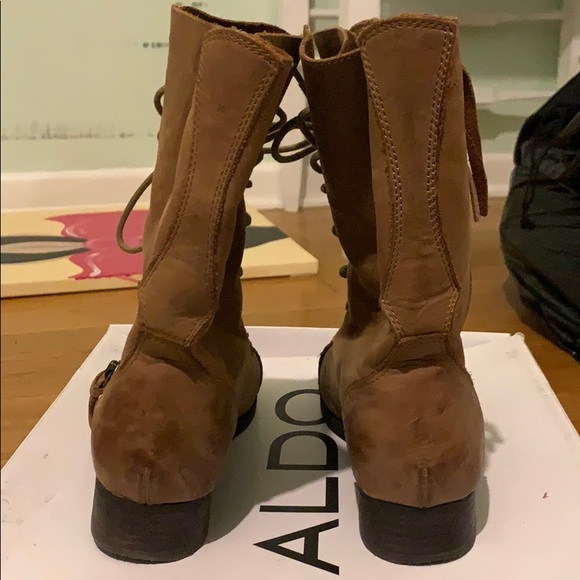 Suede Distressed Aldo Combat Boots - Picture 2 of 8